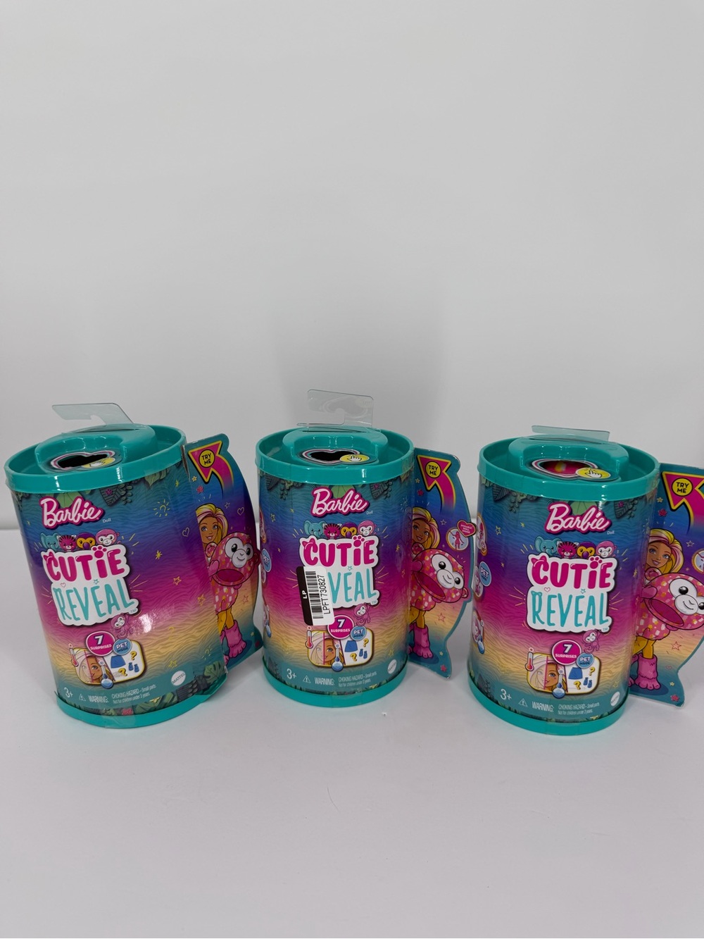 Barbie Cutie Reveal Chelsea Doll Jungle Lot Set 3 New NIP